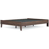 Calverson Queen Platform Bed with Mattress in Mocha - PKG018339