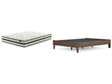 Calverson Queen Platform Bed with Mattress in Mocha - PKG018340