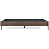 Calverson Queen Platform Bed with Mattress in Mocha - PKG018340