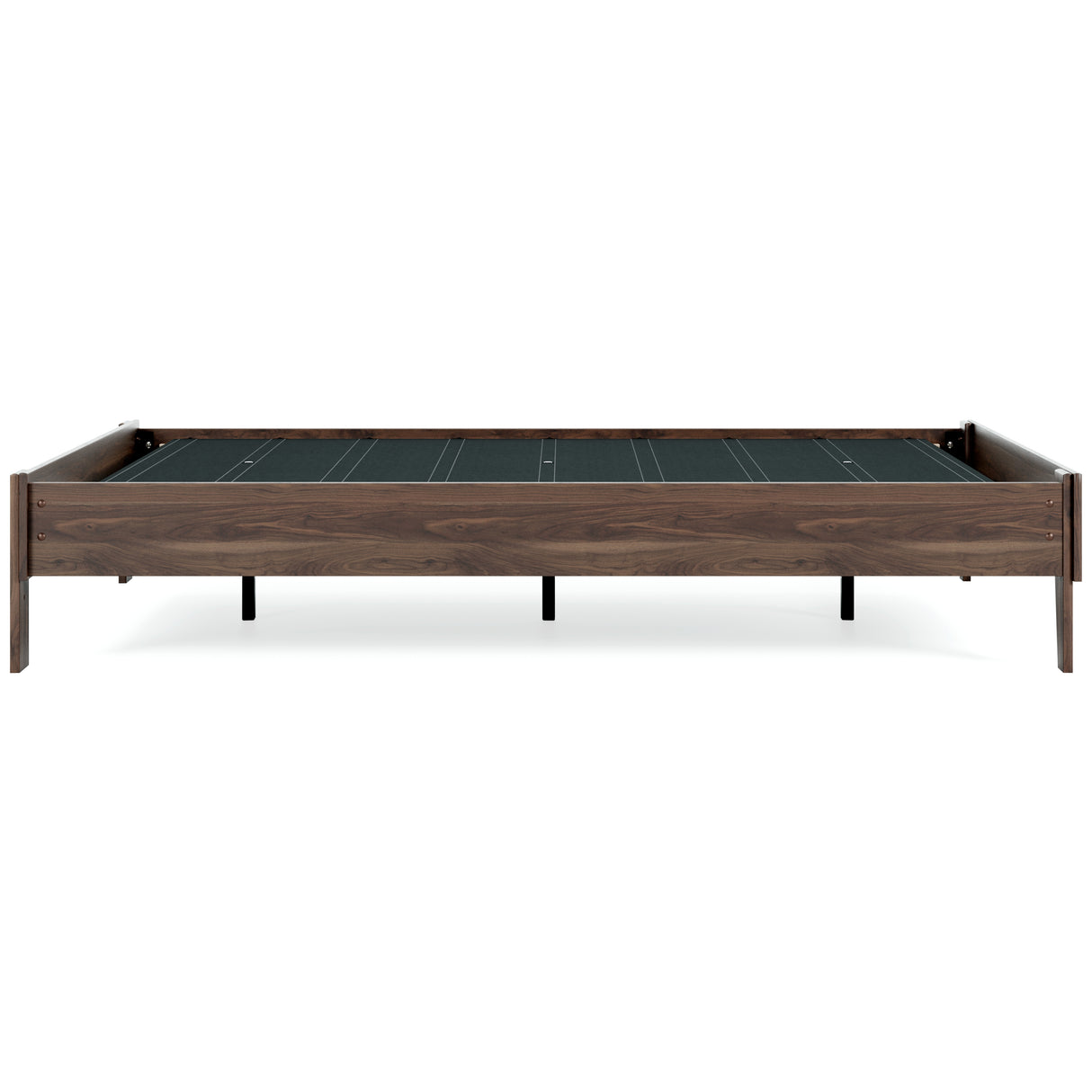 Calverson Queen Platform Bed with Mattress in Mocha - PKG018341