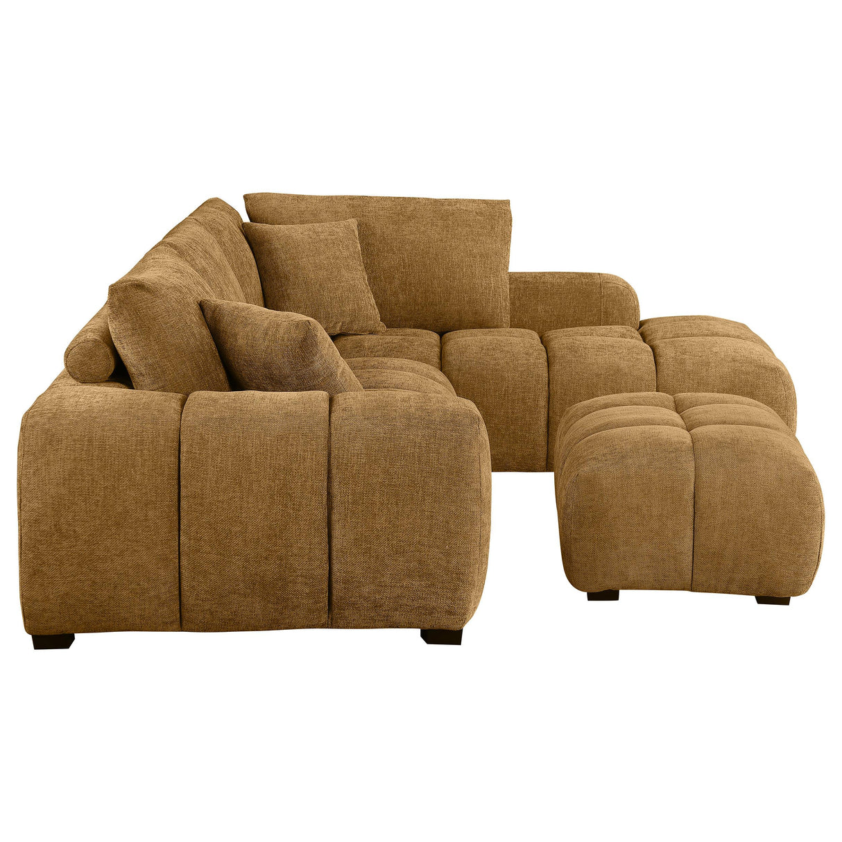 Camacho Upholstered Sectional Sofa with Ottoman Set Amber - 503985-SET