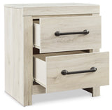 Cambeck King Panel Bed with Chest and Nightstand in Whitewash from Ashley - Luna Furniture