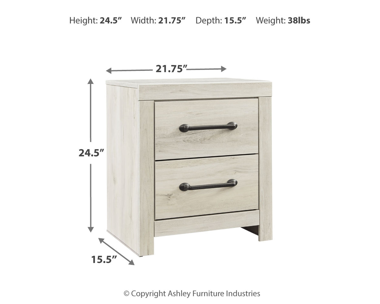 Cambeck King Panel Bed with Chest and Nightstand in Whitewash from Ashley - Luna Furniture