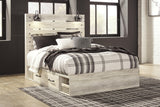 Cambeck Queen Panel Bed with 4 Storage Drawers with Dresser in Whitewash - PKG003018