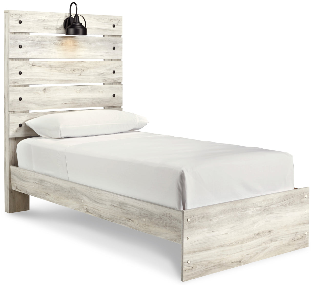 Cambeck Twin Panel Bed with Dresser in Whitewash - PKG003001