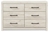 Cambeck Twin Panel Bed with Dresser in Whitewash - PKG003001