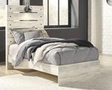 Cambeck Twin Panel Bed with Mirrored Dresser, Chest and Nightstand in Whitewash - PKG003010