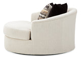 Cambri Chair and Ottoman in Snow from Ashley - Luna Furniture