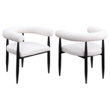 Camden Boucle Upholstered Dining Side Chair Cream (Set of 2) from Coaster - Luna Furniture