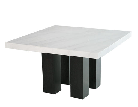 Camila 54 inch Square White Marble Top Counter Table - SET | CM540PT | CM540PB