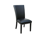 Camila Black PU Side Chair w/Nailheads, Set of 2 from Steve Silver - Luna Furniture