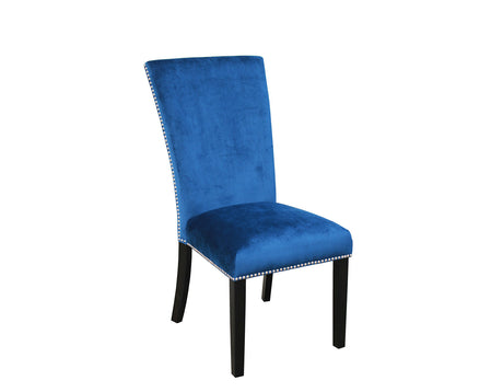 Camila Blue Velvet Side Chair, Set of 2 - CM540SBN