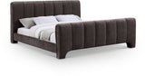 Camila Chenille Fabric Full Bed (3 Boxes) in Brown from Meridian - Luna Furniture