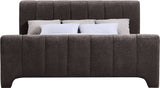 Camila Chenille Fabric Full Bed (3 Boxes) in Brown from Meridian - Luna Furniture