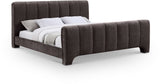 Camila Chenille Fabric King Bed (3 Boxes) in Brown from Meridian - Luna Furniture