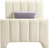 Camila Chenille Fabric Twin Bed (3 Boxes) in Beige from Meridian - Luna Furniture