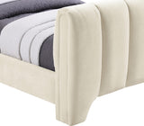 Camila Chenille Fabric Twin Bed (3 Boxes) in Beige from Meridian - Luna Furniture