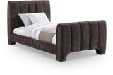 Camila Chenille Fabric Twin Bed (3 Boxes) in Brown from Meridian - Luna Furniture