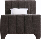 Camila Chenille Fabric Twin Bed (3 Boxes) in Brown from Meridian - Luna Furniture