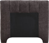 Camila Chenille Fabric Twin Bed (3 Boxes) in Brown from Meridian - Luna Furniture