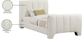 Camila Chenille Fabric Twin Bed (3 Boxes) in Cream from Meridian - Luna Furniture