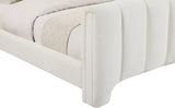 Camila Chenille Fabric Twin Bed (3 Boxes) in Cream from Meridian - Luna Furniture