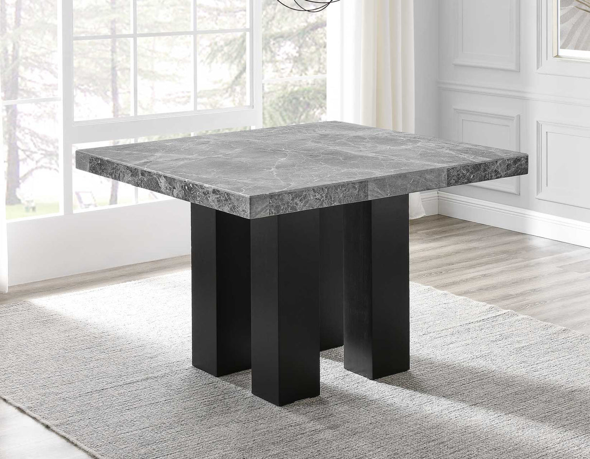 Camila Gray Marble 7-Piece Counter Dining Group(Counter Table & 6 Counter Chairs) - SET | CM540PTG | CM540PB | CM540CCBN(6)