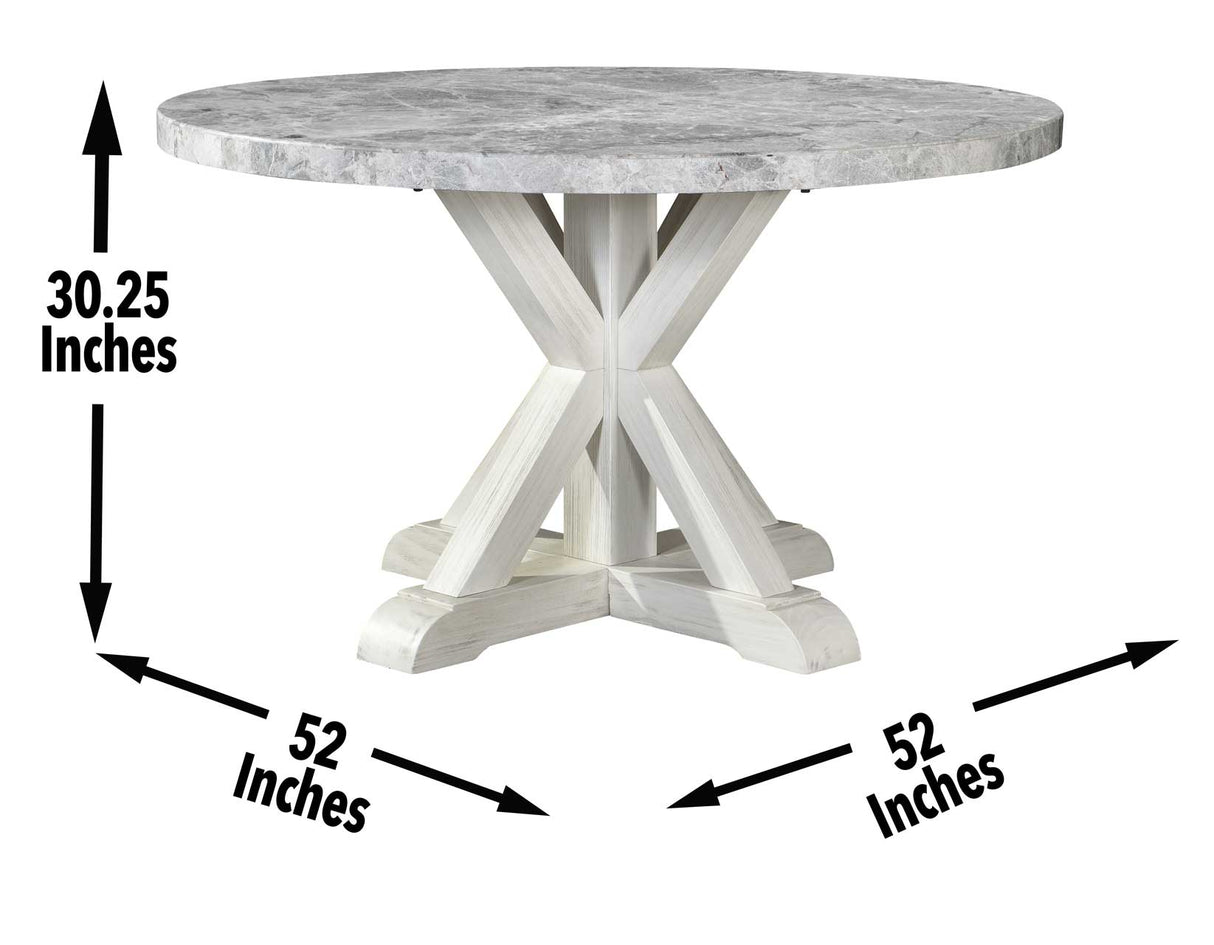 Canova 5-Piece Gray Marble Dining Set(Table & 4 Side Chairs) from Steve Silver - Luna Furniture