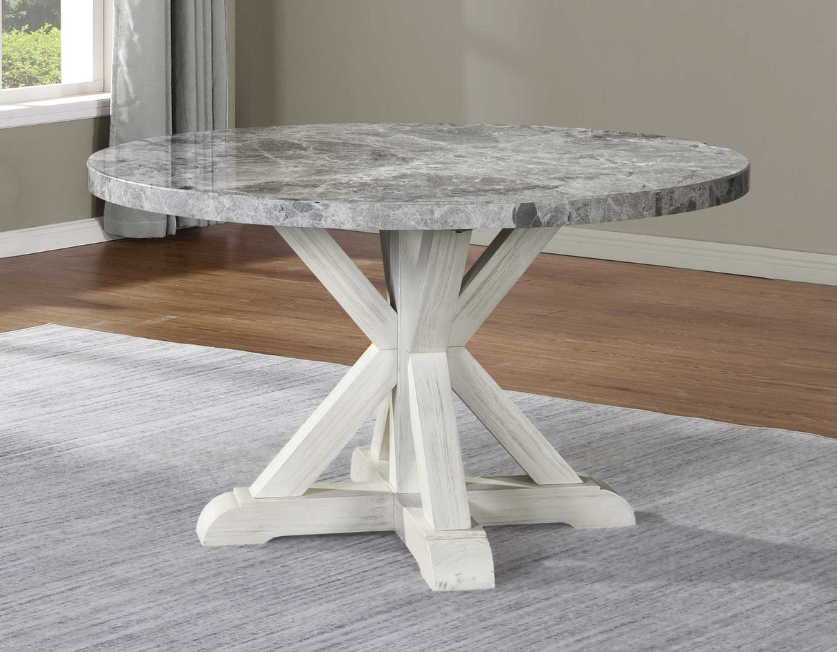 Canova 5-Piece Gray Marble Dining Set(Table & 4 Side Chairs) from Steve Silver - Luna Furniture