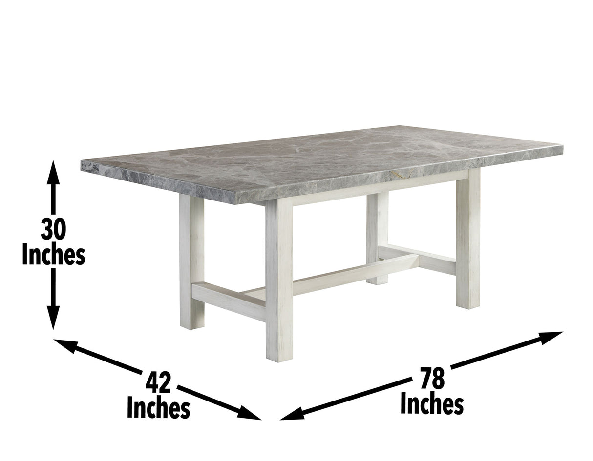 Canova 78-inch Gray Marble Top Dining Table from Steve Silver - Luna Furniture