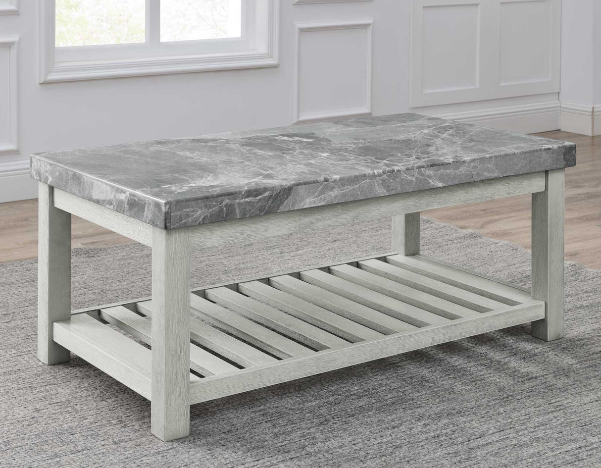 Canova Gray Marble Coffee Table from Steve Silver - Luna Furniture