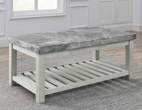 Canova Gray Marble Coffee Table from Steve Silver - Luna Furniture