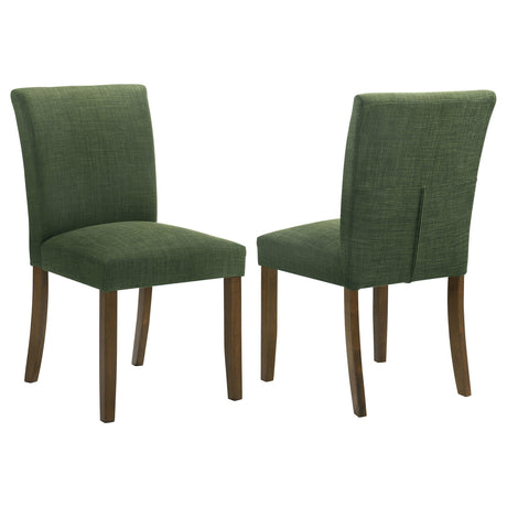 Cantley Upholstered Dining Side Chair Green (Set of 2) from Coaster - Luna Furniture