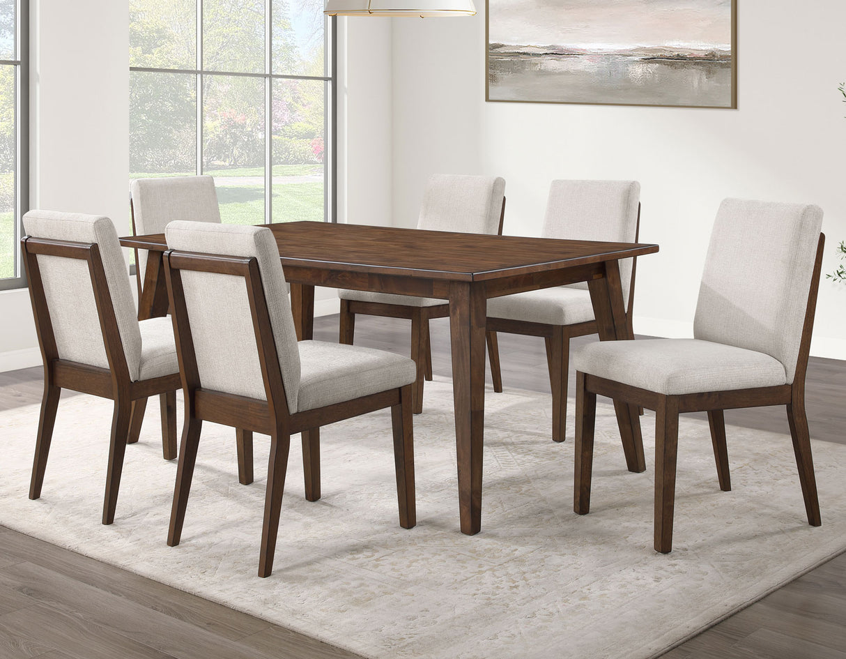 Canton 5-Piece 72″ Upholstered Side Chair Dining Set from Steve Silver - Luna Furniture