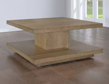 Canyon Cocktail Table with Casters, Sand from Steve Silver - Luna Furniture