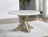 Carena 52-inch Round White Marble Top Table from Steve Silver - Luna Furniture