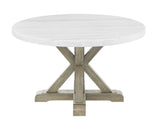 Carena 52-inch Round White Marble Top Table from Steve Silver - Luna Furniture