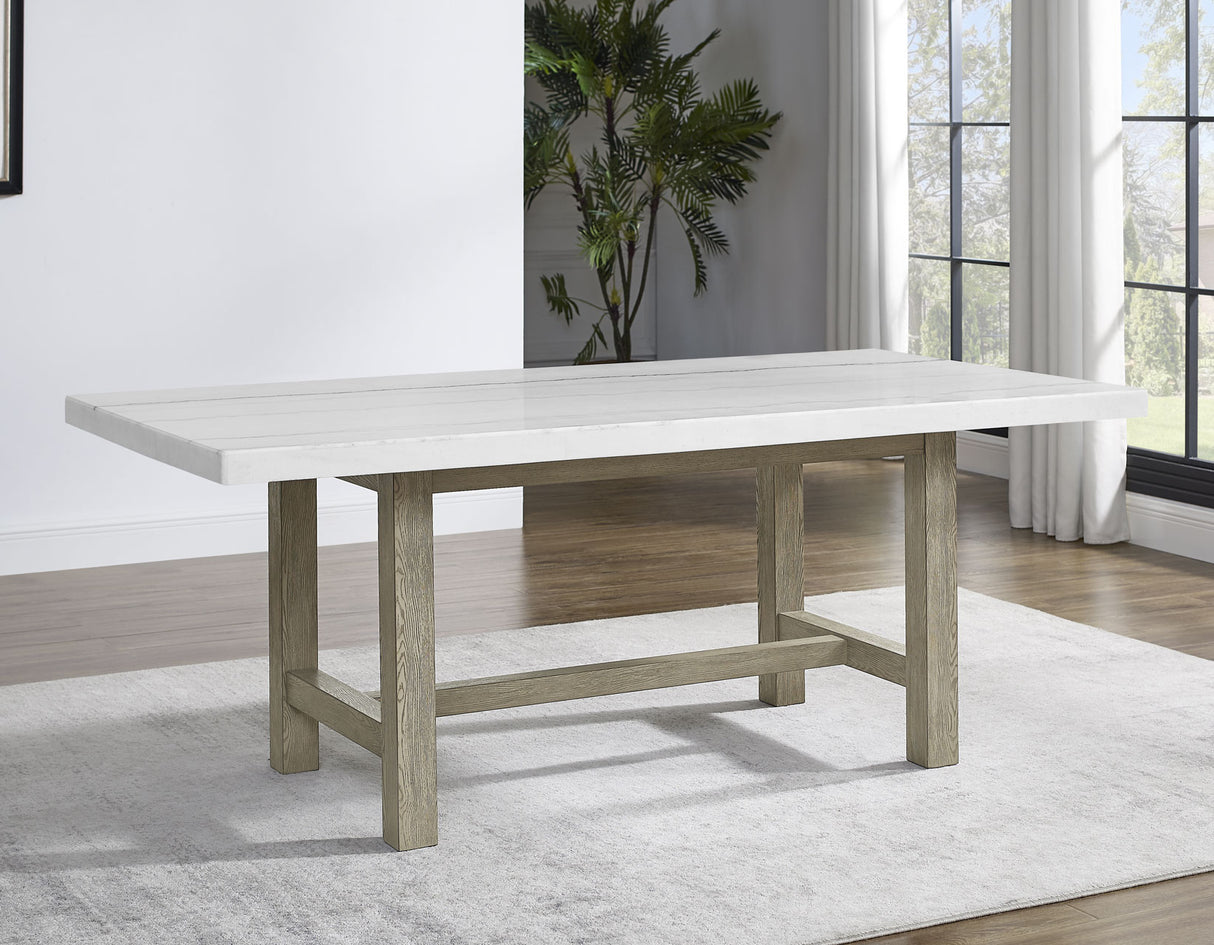 Carena 78-inch White Marble Table from Steve Silver - Luna Furniture