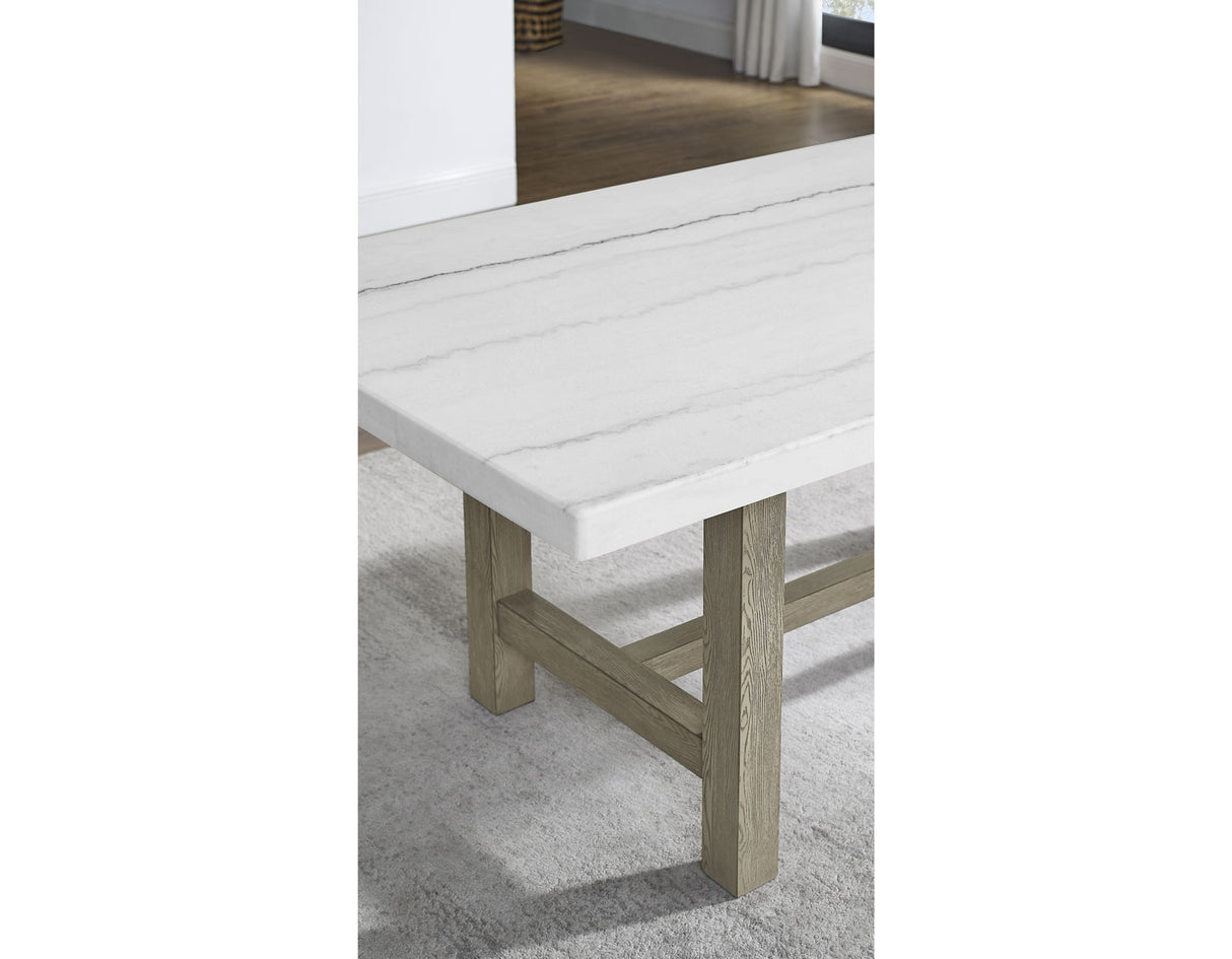 Carena 78-inch White Marble Table from Steve Silver - Luna Furniture