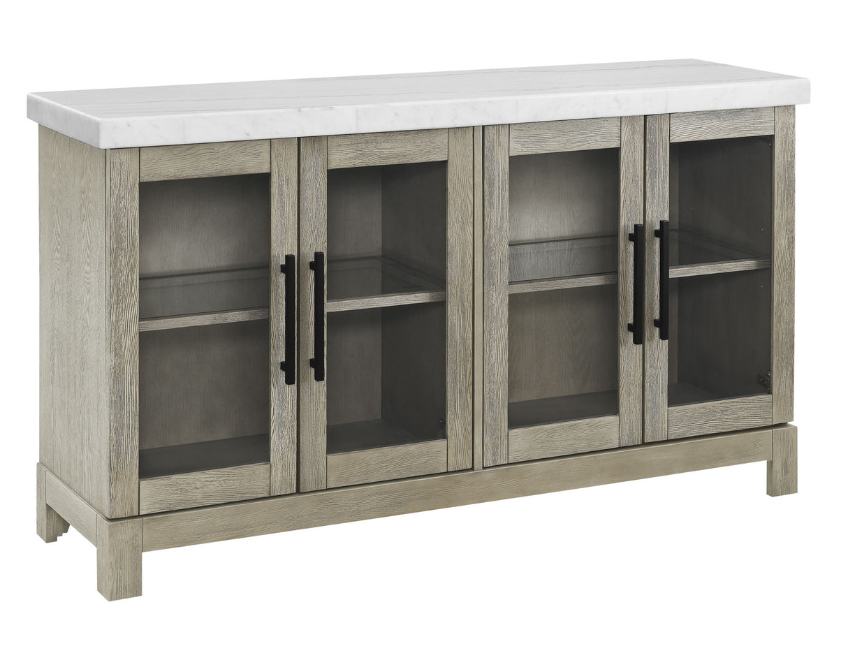 Carena White Marble Top Sideboard with Touch Lighting from Steve Silver - Luna Furniture