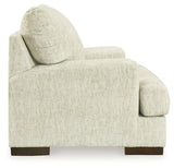 Caretti Chair and Ottoman in Parchment from Ashley - Luna Furniture