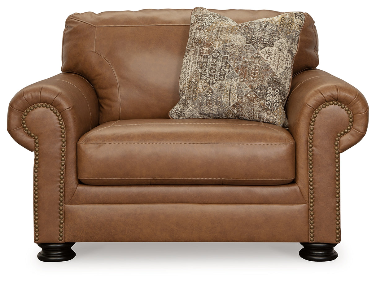 Carianna Chair and Ottoman in Caramel - PKG015491