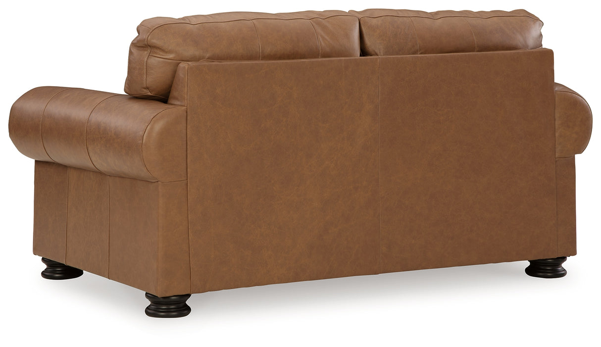 Carianna Sofa, Loveseat, Chair and Ottoman in Caramel - PKG015493