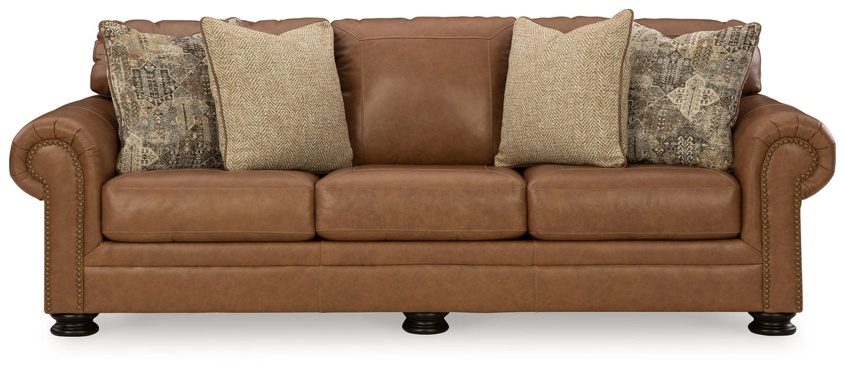 Carianna Sofa, Loveseat, Chair and Ottoman in Caramel - PKG015493