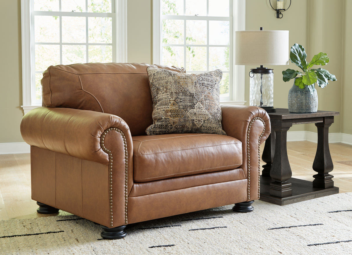 Carianna Sofa, Loveseat, Chair and Ottoman in Caramel - PKG015493