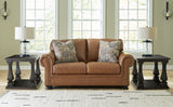 Carianna Sofa, Loveseat, Chair and Ottoman in Caramel - PKG015493