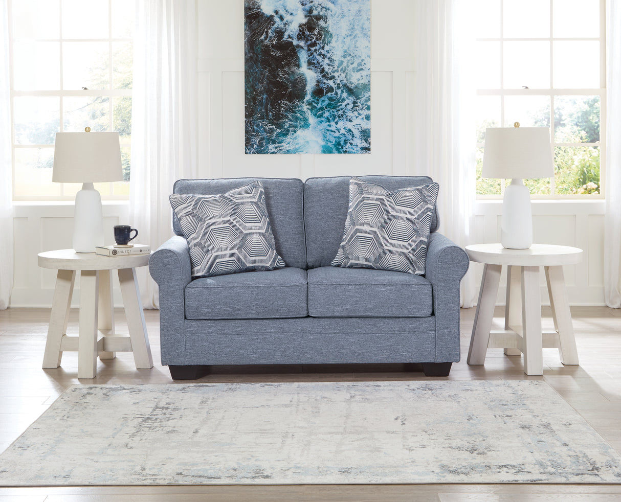 Carissa Manor Denim Loveseat - 3260435