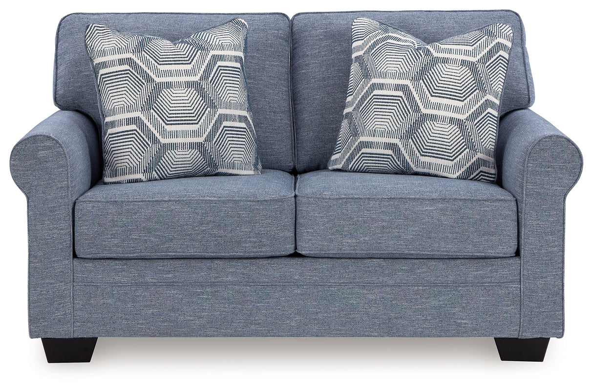 Carissa Manor Denim Loveseat - 3260435