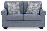 Carissa Manor Denim Loveseat - 3260435