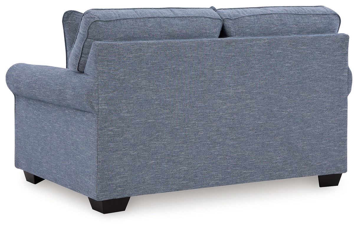 Carissa Manor Denim Loveseat - 3260435